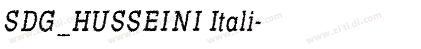 SDG_HUSSEINI Itali字体转换